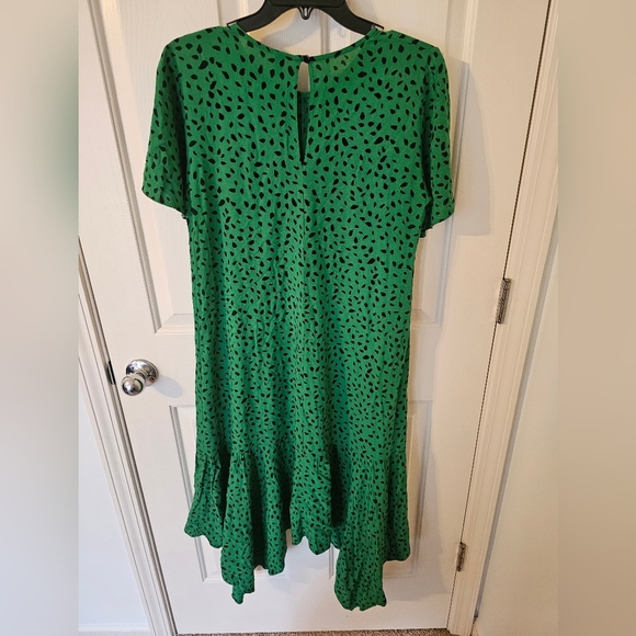 Nobody's Child Womens Animal Print Maxi Dress Green Black Size 8 - Picture 6 of 7